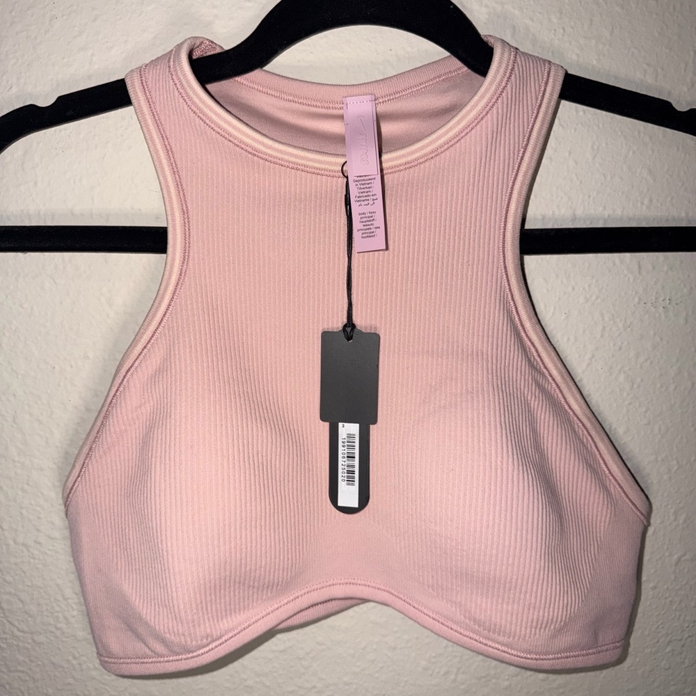 Nike SKIMS Ribbed Seamless Racer Front Bra, size S, color Himalayan - Picture 2 of 11